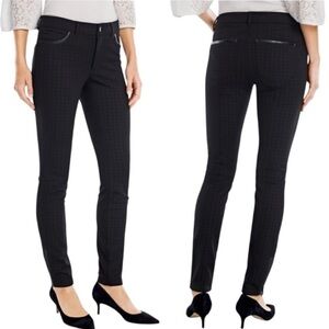 White House Black Market The Skinny Black Ankle Zip Pants, 0